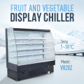 Lati di vetro multideck apri refrigeratore per visualizzare frutta